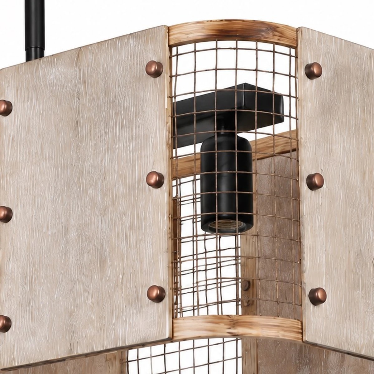 Pendant lamp socket and hanging hardware detail