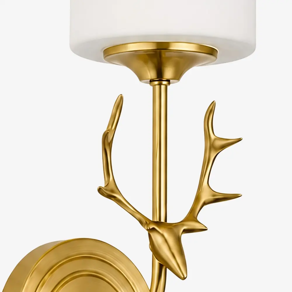 Antler ornament and support arm detail