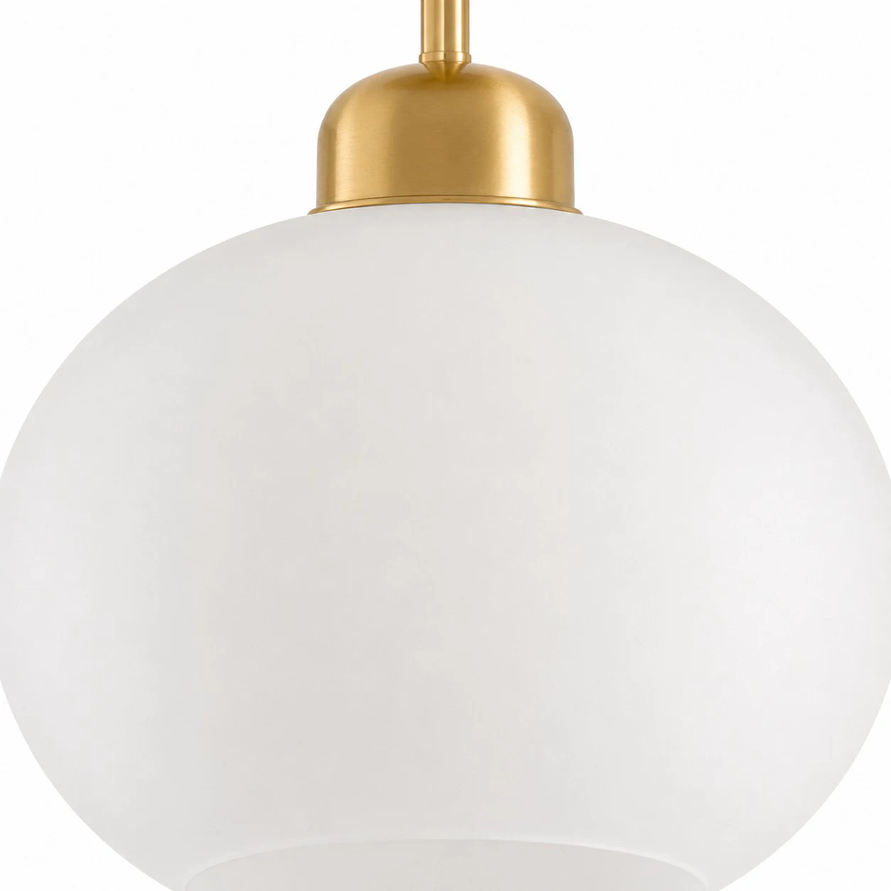 Rounded opal glass shade detail