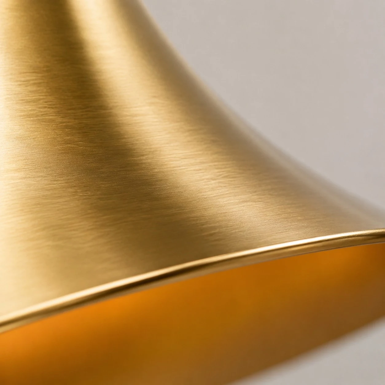 Brushed Brass Umbrella Pendant Light