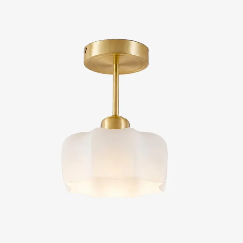 Style B extended brass ceiling light