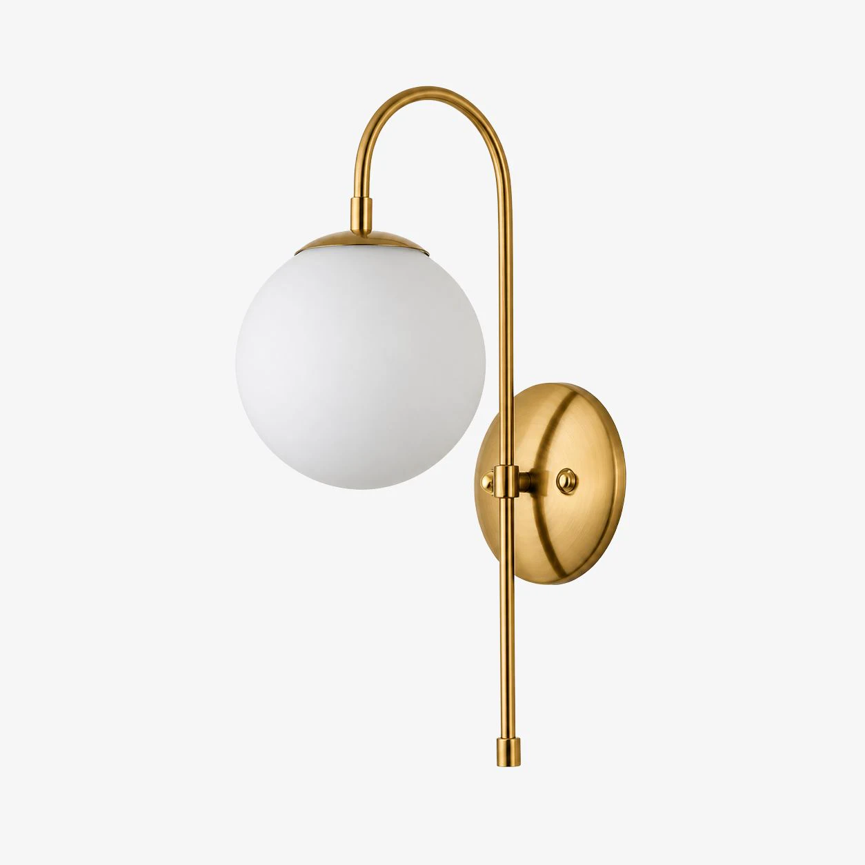 Milk Glass wall sconce in Gold, style B